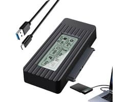 Harde Schijf Adapter - Externe Harde Schijf Dock - Data Herstel - Snelle Schrijfsnelheid - Tot 16 TB - Zwart