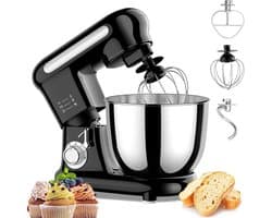 Deegmixer - Bakmachine Keuken - Thuis Bakken - Krachtige 1000W Motor - 3.5L Kom - Zilver
