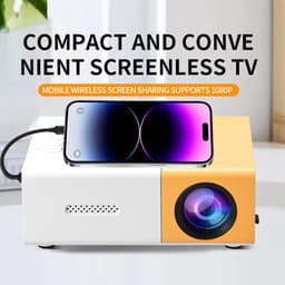 Mini projector 1080p Full HD - 100AnSi helderheid - auto-correctie - ideaal voor thuisbioscoop - ShopVlot — thumbnail 3