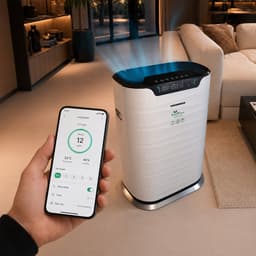 Heinner Luchtreiniger – 75 W – CADR 600 m³/u – Geschikt voor 42–72 m² – WiFi – Air Purifier met HEPA H11-filter – PM2.5 Sensor & Display – Ionisator – 12 uurs Timer – 5 Snelheden – Wit — thumbnail 5