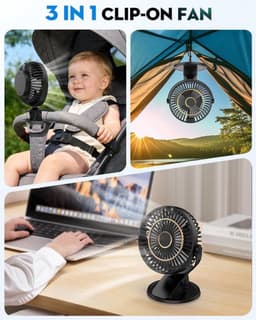 Solvix tafel ventilator geluidloos - Mini Ventilator - Zwart - USB Aansluiting - Compact en Draagbaar - Voor Thuis en Op Kantoor — thumbnail 2