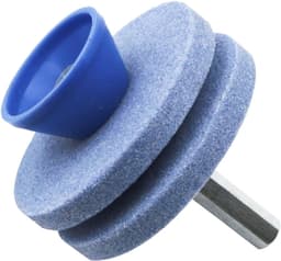 Grasmaaier Mes Slijper 2pcs - Blauw Corundum Dubbele Laag - Duurzaam en Robuust - Geschikt voor Elektrische Handboor - ShopVlot — thumbnail 5