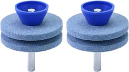 Grasmaaier Mes Slijper 2pcs - Blauw Corundum Dubbele Laag - Duurzaam en Robuust - Geschikt voor Elektrische Handboor - ShopVlot — thumbnail 1
