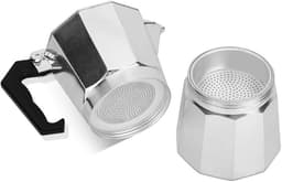 Moka pot - Percolator - Koffiekan- Koffie - Achthoekige moka pot - Koffiepercolator - Espressomachine - Koffiekan voor 6 kopjes - 300 ml - Zilver - Aluminiumlegering — thumbnail 3