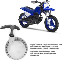 SnelShoppen - Pull Starter Voor Mini Pocket Bike, Quad, Grasmaaier en Motorfiets - Vervangende Starter, Aluminium Legering, Hoogwaardige Kwaliteit, Ee — thumbnail 3