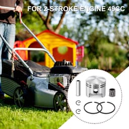 SnelShoppen - Brush Cutter Set 44mm Piston Set voor Grasmaaier en Bosmaaier - 49cc Piston Set met Ringen voor Motoren - Ideaal voor Tuinonderhoud — thumbnail 3