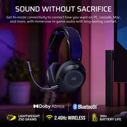 Corsair HS35 V3 - Gaming Headset - Draadloos - PlayStation Edition - 50 mm Drivers - 30 Uur - Carbon — thumbnail 3
