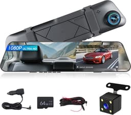 Dashcam voor auto - Zwart - 4,5 inch display - Dubbele HD-camera met Nachtzicht en Parkeerhulp — thumbnail 1