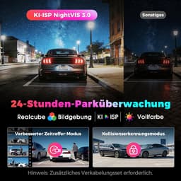 Dashcam voor auto - Zwart - Z90 Master met drie camera's - 4K + 4K + 3K Dual STARVIS 2 HDR - Voor volledige voertuigbewaking — thumbnail 5