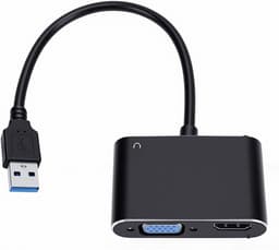 USB naar Dual HD VGA Adapter - Externe Beeldscherm Adapter - Werk Efficiëntie Vergroten - Ondersteunt 2 Beeldschermen — thumbnail 1