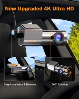 Dashcam 4K wifi met CPL filter autobeeldcamera 170° groothoek G-sensor app bediening met 64GB SD kaart — thumbnail 4