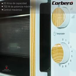 Magnetron Oven - Compacte Magnetron - Snel Opwarmen - Mechanische Bediening - 20 Liter - Wit — thumbnail 3
