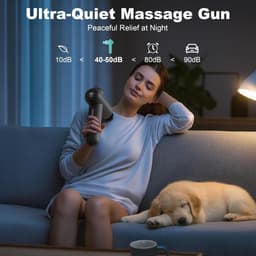 SnelShoppen - Mini Massagepistool, Draagbaar Diep Weefsel Percussie Spiermassagepistool met 5 Massagekoppen en 6 Snelheden, Ideaal voor Sporters, Thui — thumbnail 4