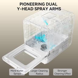 Draagbare vaatwasser - Compacte tafelmodel - Snel servies reinigen - Energiezuinig en stil - 5 couverts - Wit — thumbnail 3