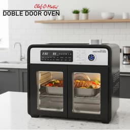 Dubbele Deur Oven - Compacte Keukenoven - Veelzijdig Koken - 18 Kookprogramma's - 28 Liter - Zwart — thumbnail 2