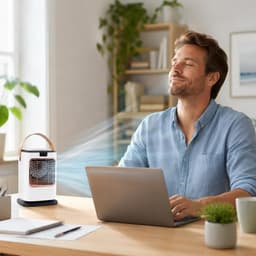 USB-aangedreven bureauventilator met vernevel- en timerfunctie-oscillerende luchtbevochtiger inclusief afstandsbediening-ABS watertank-stille persoonlijke luchtcirculator voor slaapkamer, kantoor en binnengebruik — thumbnail 4