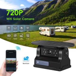 Casa Living Autocamera - Draadloze Achteruitrijcamera - 720P HD - Zonnepaneel Oplaadbaar - IP67 Waterdicht - Wifi Verbinding - Zwart — thumbnail 2