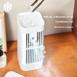 Draagbare Aircooler - Mobiele Persoonlijke Luchtkoeler met Water/Ijs - Met LED - verlichting - Geluidsarm - Oplaadbaar - 3600mAh Accu - Compact Formaat - 3 Standen — thumbnail 4