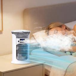 Aircooler - Ventilatoren - Mobiele Airco - USB Draagbare Sprayventilator - Luchtkoeler 3in1 - Ideaal Voor Koeling In Slaapkamers Of Kleine Kantoren — thumbnail 2