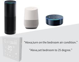 Slimme Thermostaat - Verwarming Regelaar - Energie Besparen - App en Spraakbediening - 90-240V AC - Zwart — thumbnail 5