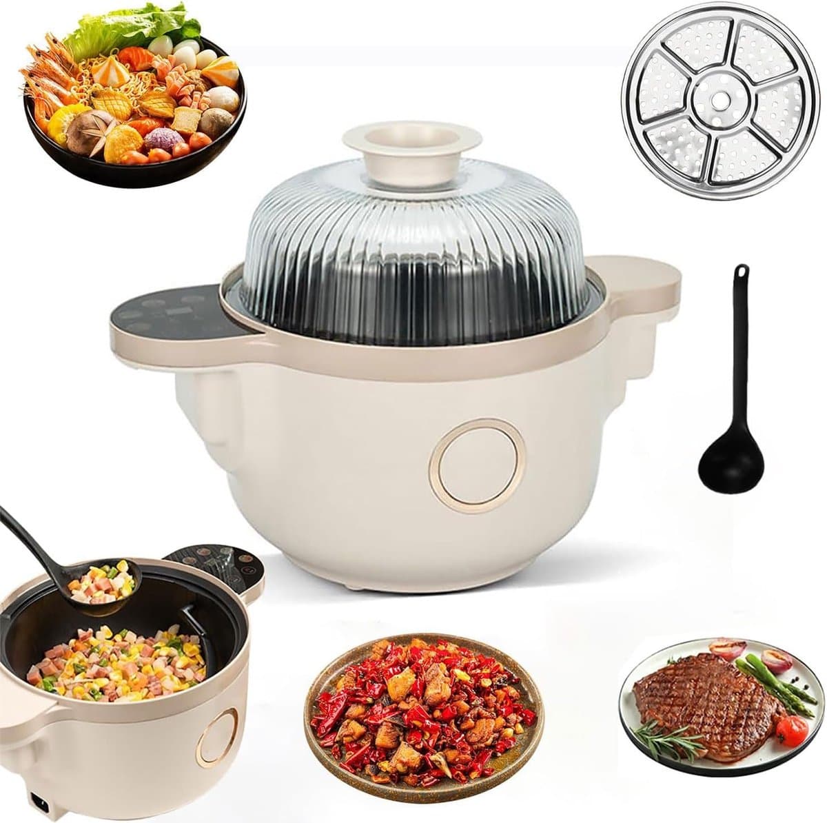 Automatische Kookmachine - Keukenapparaat - Maaltijden Bereiden - 360 Graden Verwarming - 35 Liter - Wit — afbeelding 1