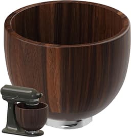 Houten Mengkom - Acacia Kom - Bakken Ingrediënten - RVS Bevestiging - 5 Quart - Natuurlijk Hout — thumbnail 1