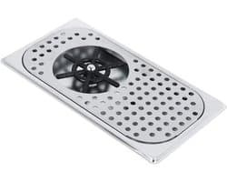Glasspoeler - Bekerwasser spoeler - Snel bekers spoelen - Krachtige multi-angle jets - Diameter 114 mm - Zilver