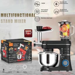 Keukenmachine - Mixer Blender - Thuis Koken - Kantelbare Kop - 7 Liter Kom - Rood — thumbnail 3