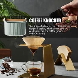 Koffie Klopdoos - Espresso Bak - Koffiedik Verwerken - Schokabsorberend - 1300 ml - Zwart — thumbnail 5