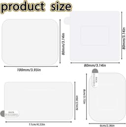 8 stuks elektrostatische stickers voor dashcam, transparante statische folie - ShopVlot — thumbnail 5