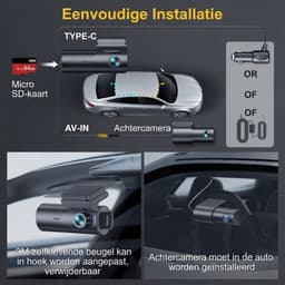 NIVA® Dashcam - 4k - Dashcam voor En Achter - Dashcam voor Auto - Zwart - 3cm x 5cm x 10cm — thumbnail 2