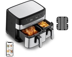 Moulinex Dual Easy Fry & Grill EZ905D20 - Airfryer - 8,3 L - Stainless Steel