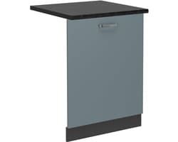 Vaatwasserfrontpaneel - Paneel vaatwasser - Keuken Integratie - Naadloze Inbouw - 60 cm - Blauw-grijs