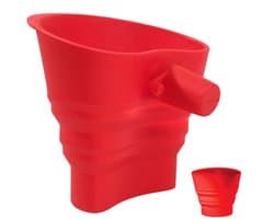 Meeltrechter Keukenmachine - Keukentrechter Overloopbeveiliging - Bakken Zonder Rommel - Lekvrij Ontwerp - 5 Liter Mengers - Rood