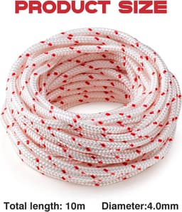 SnelShoppen - Startkabel Grasmaaier 4 mm - Universele Trekkabel Vervangingskabel voor Grasmaaiers, Bosmaaiers, Kettingzagen, Tuinmachines - 10 meter H — thumbnail 5