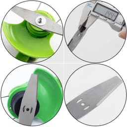 SnelShoppen - Pack van 5 Grasmaaier Blades, RVS Grasmaaier Messen, Elektrische Accu Bosmaaier Accessoires, Vervangende Messen voor Tuinaccessoires — thumbnail 3