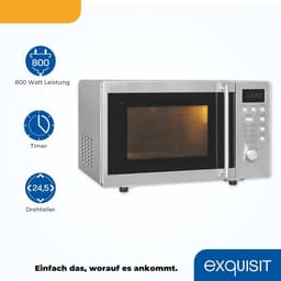Onderbouw Magnetron - Inbouw Magnetron Grill - Snel Eten Opwarmen - Met Geïntegreerde Grill - 20 Liter - Zilver — thumbnail 4