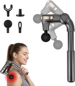 SnelShoppen - Verwijderbare Spier Massage Gun met Uittrekbare Handgreep, Impact Massageapparaat voor Atleten, 1500 mAh, 4 Koppen, 5 Snelheden, Oplaadb — thumbnail 1