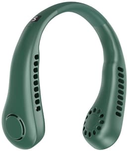 Draagbare nekventilator, 5000 mAh, USB oplaadbaar, persoonlijke nekventilator, 5 snelheden (groen) — thumbnail 1