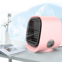 Draagbare luchtkoeler - Mini USB draagbare airconditioner - Compacte koelunit - Stille werking - IJskristal - 3 instelbare snelheden - Voor slaapkamer, kantoor, auto — thumbnail 2