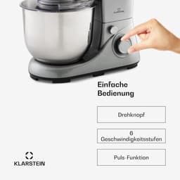Keukenmachine Mixer - Bakmachine Deegmachine - Koken en Bakken - Planetair Roersysteem - 5 Liter Kom - Zilver — thumbnail 5