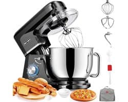 Keukenmachine - Mixer Foodprocessor - Bakken en Koken - Krachtige 2000W Motor - 7.2L Kom - Zwart