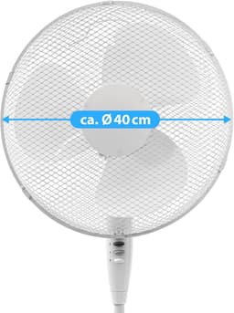 Staande ventilator - Vloerkoeler - Zomerse verkoeling - Verstelbare hoogte - 40 cm - Wit — thumbnail 4