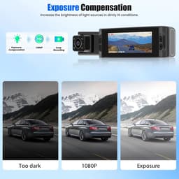 Dashcam Auto - Dubbele Camera - Veilig Rijden - App Connectiviteit - 3.16 Inch Display - Zwart — thumbnail 5