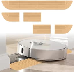 Deurdrempelhelling voor robotstofzuiger, universele helling, deurdrempels, 68 x 5 cm, in rolstoel en badkamer, voor robotstofzuiger, verhoging, geel — thumbnail 1