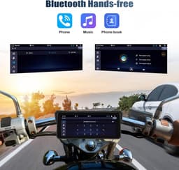 SnelShoppen - 8.1 Inch HD Motor Display IP68 Dashcam met Draadloze CarPlay/Android Spiegelfunctie, Bluetooth Universele Verticale Houder en Achtergron — thumbnail 3