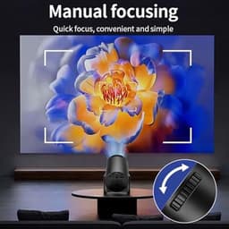 Mini-projector met WiFi en Bluetooth, 1080p Full HD draagbare projector, 270° verstelbaar, video filmprojector voor Android laptop PC smartphone — thumbnail 5
