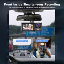 SnelShoppen - Dual Dash Cam Voor en Achter Camera 1080P HD Auto Recorder met 3IN Scherm, Parkeerbewaking, Loopopname, G-Sensor, Nachtzicht Dashboard C — thumbnail 3