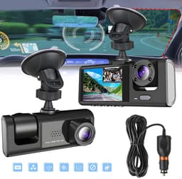 Autocamera - Automatische autocamera - Videorecorder - DVR met G-sensor - 1080p Full HD - C309 Dubbele opname - Parkeerbewakingsmodus - Zwart — thumbnail 3