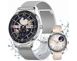 VASHOY HK38 - Smartwatch Dames - Horloge Dames - Full Screen - Bluetooth Spraakassistent – Hartslag, Bloeddruk, Stress, Slaap, Stappenteller - IP68 -Geschikt voor iOS/Android